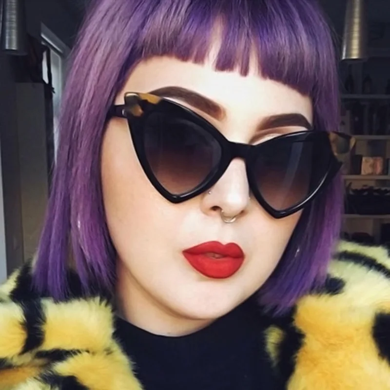 

Sunglasses Women Cat Eye Women Sunglasses Fashion Luxury Brand Designer Lady Female Mirror Points Sun Glasses For Women