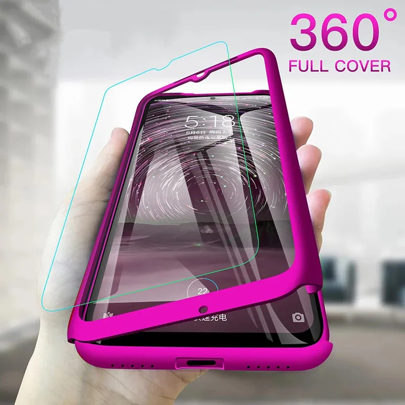 

Anti-knock 360 Full Phone Case for Huawei Honor 9S 9C 9X 20s 10 20 Lite 8X 8S 8C 8A 7S 7X 7A 6C Pro Tempered Glass Cover Nova 5T