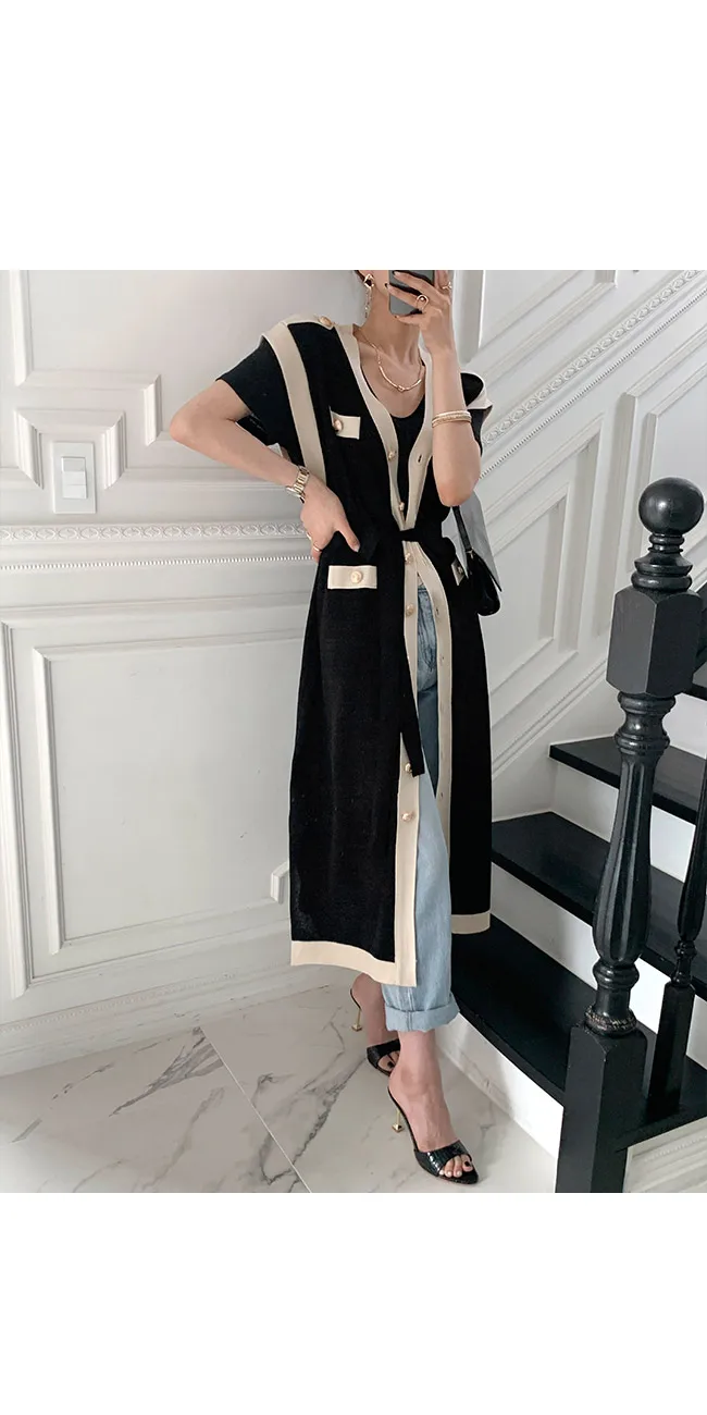 

Temperament v-neck single-breasted lace-up dress Q148