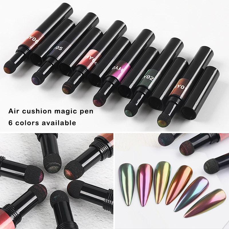 Новейший воздушный Хамелеон для ногтей Волшебная пудра ручка Блестящий