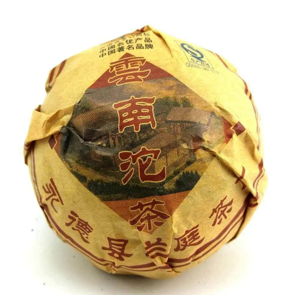 Лань отбеливающая серия Chun высшего сорта Yunnan Tuo Cha китайский Tuocha Ripe Pu в форме хоккейной шайбы, Шу ПУ-эр Чай 100 г
