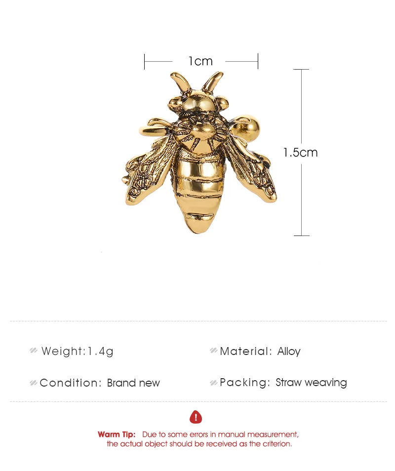 Винтажные серьги-клипсы в стиле бохо с маленькими пчелиными листьями для женщин