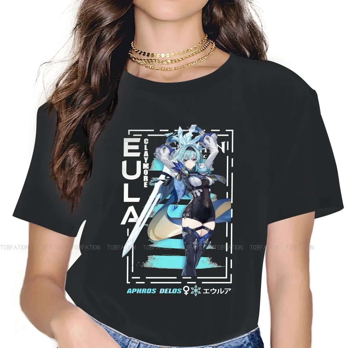

Футболка женская хлопковая в стиле игры Zhongli, 5XL