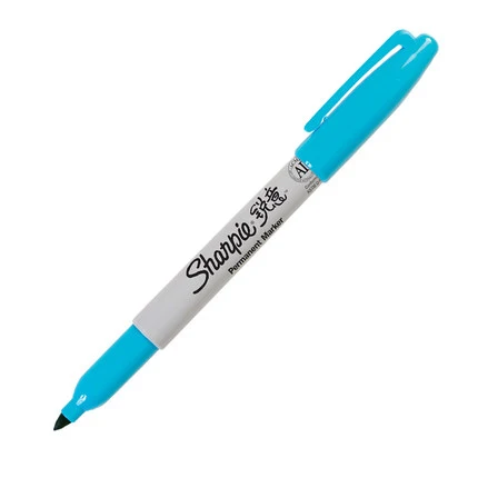 8 шт./лот,, Sanford Sharpie, экологически чистые перманентные маркеры, 8 цветов, набор, маркер для рисования - Цвет: Небесно-голубой