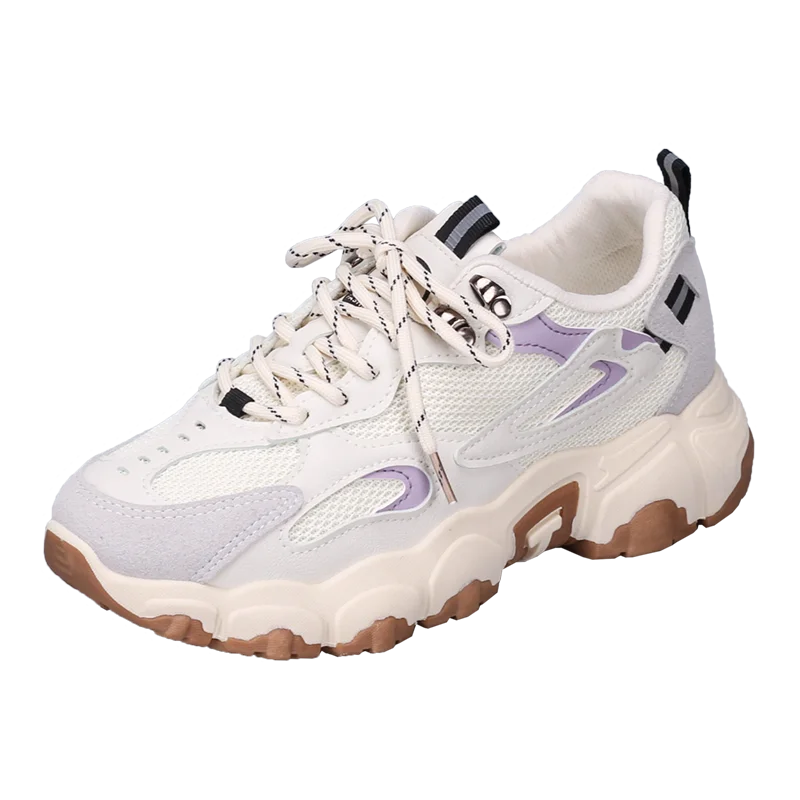 

Women Chunky Sneakers Fashion Vulcanize Shoes New Female Black White Platform Shoes Thick Sole Casual Shoes Woman Sneakers 5cm