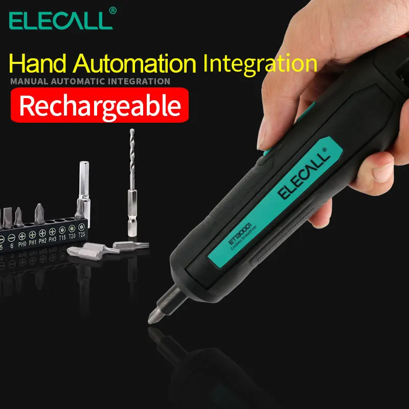 Электрическая мини-отвертка ELECALL ET130001 электрические аккумуляторные USB литиевые