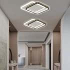 Потолочный светодиодный светильник черного и золотого цвета, комнатная лампа для лофта, коридора, украшение для гостиной, люстра, потолочное освещение