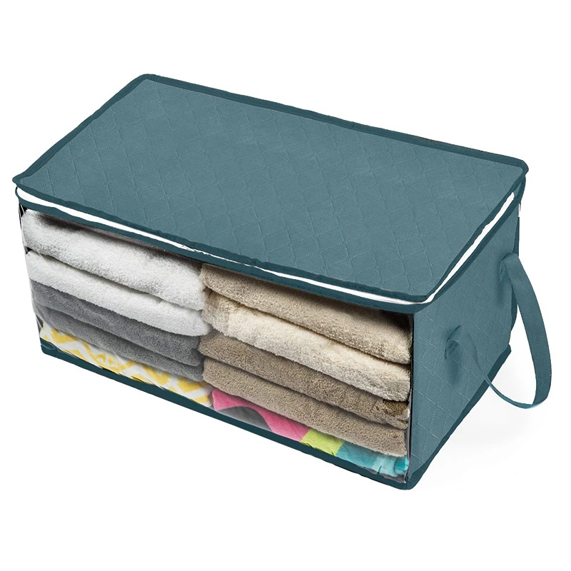 

Non-Woven Family Save Space Organizer Bed Under Closet Storage Box Clothes Divider Organiser Quilt Blanket Clothes Finishing Bag