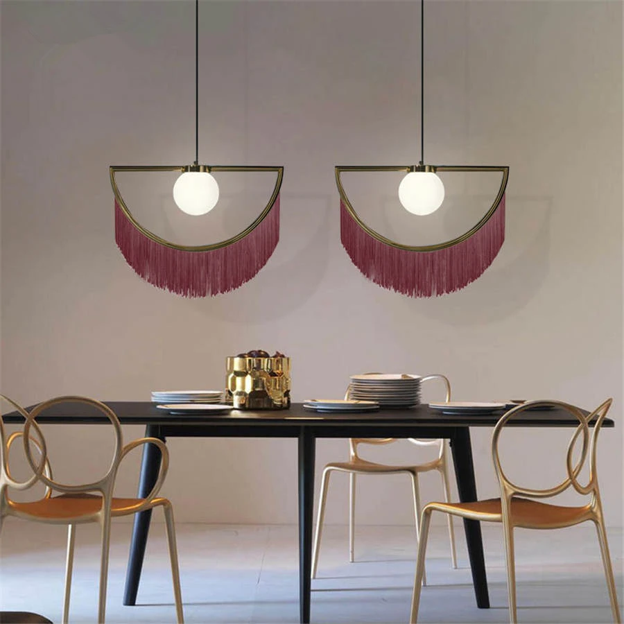 Скандинавский дизайнерский осветительный прибор с кисточкой для гостиной