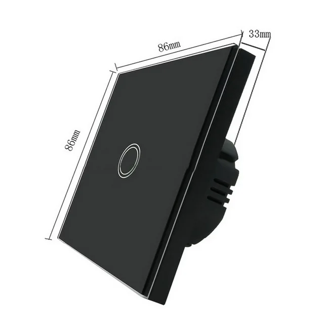 1 Gang Switch ЕС/Великобритания Стандартный 1/2/3 Стандартный AC110V~ 240V с украшением в виде кристаллов Стекло Панель светильник переключатели, настенный сенсорный выключатель настенный светильник переключатель - Цвет: 1 Gang Switch