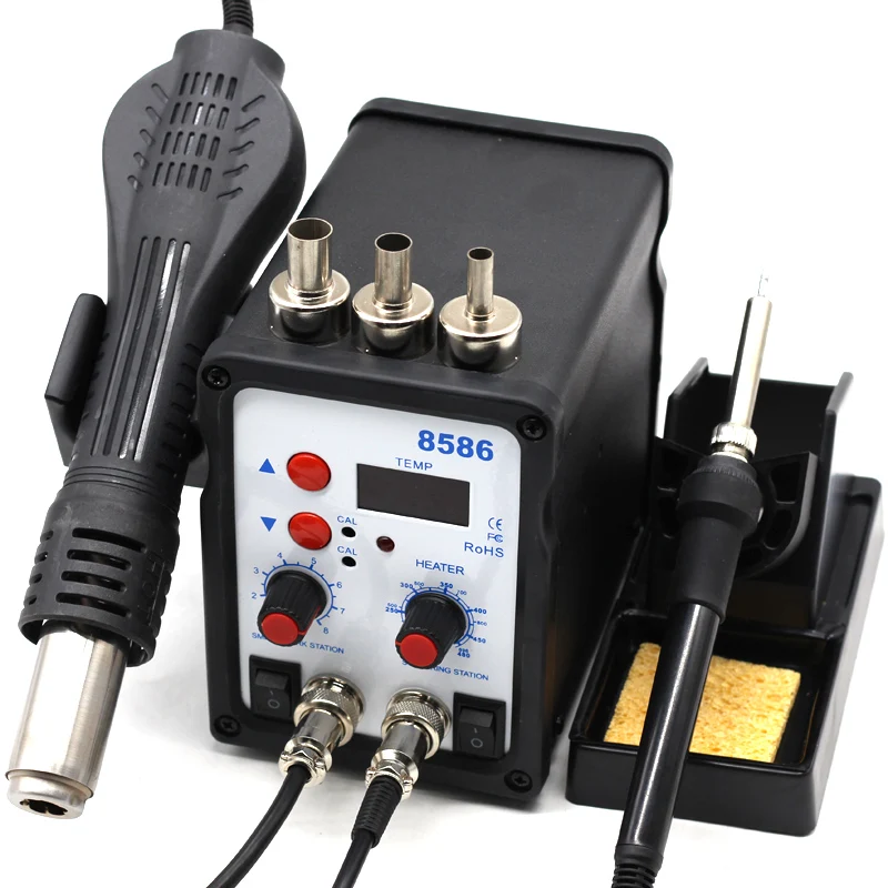8586 SMD BGA паяльная станция горячий воздух воздуходувка Тепловая пушка Интеллектуальное обнаружение и холодный воздух Сварка паяльник ремонтный инструмент - Цвет: B
