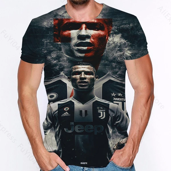 

3D CR7 Printed T Shirt Boy Short Sleeve Cristiano Ronaldo Printed O-neck Sport Tops Tshirt Men Tee Shirt Male Clothes T-shirt