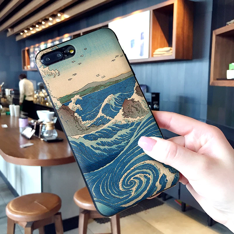 Большая волна от Kanagawa чехол для iPhone XS Max XR Мягкий силиконовый X 6 6S 7 8 Plus Coque Funda |