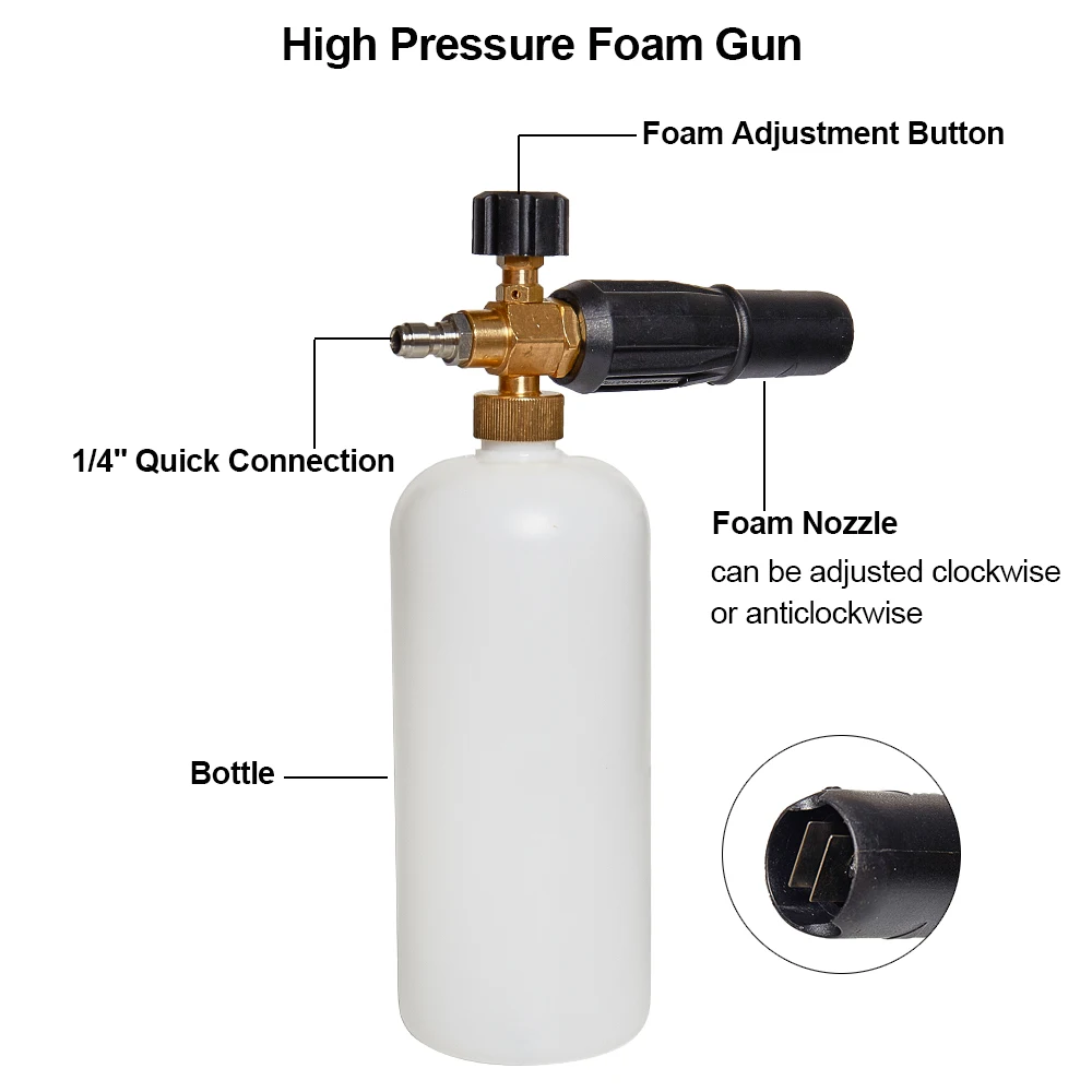 Насадка для автомойки пенораспылитель шлангов моек высокого давления 1/4