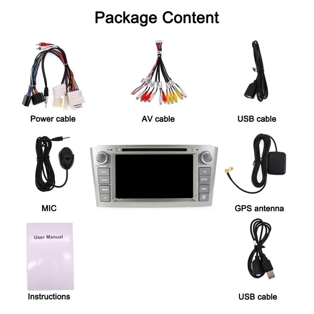 Автомобильный DVD плеер PX6 Android 10 0 4 + 64 ГБ для Toyota Avensis 2002 2008 T250 GPS навигация