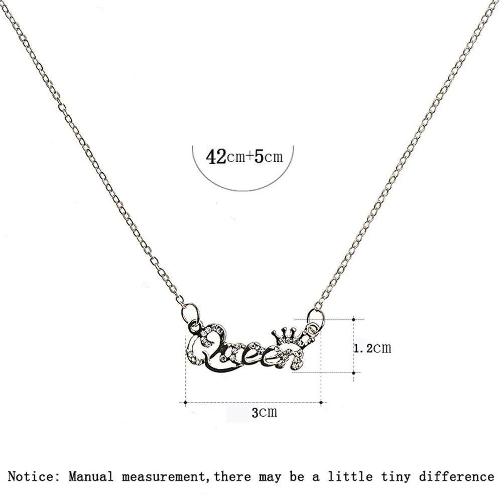 Ожерелье-цепочка Queen из сплава роскошное ожерелье золотого цвета с кристаллами