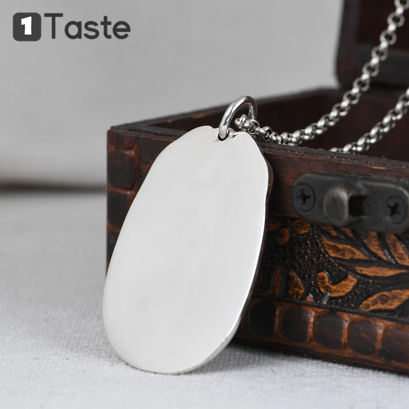 ONE TASTE 925 пробы серебряный мужской кулон хорошее ювелирное изделие винтажный