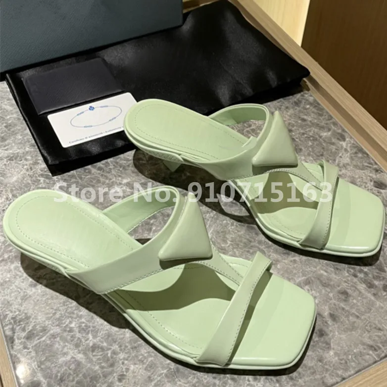 

Women Summer Sandals Genuine Leather Slip On Stiletto High Heels Pumps Candy Color Runway Party Dress Shes Beach Sandals Outfit