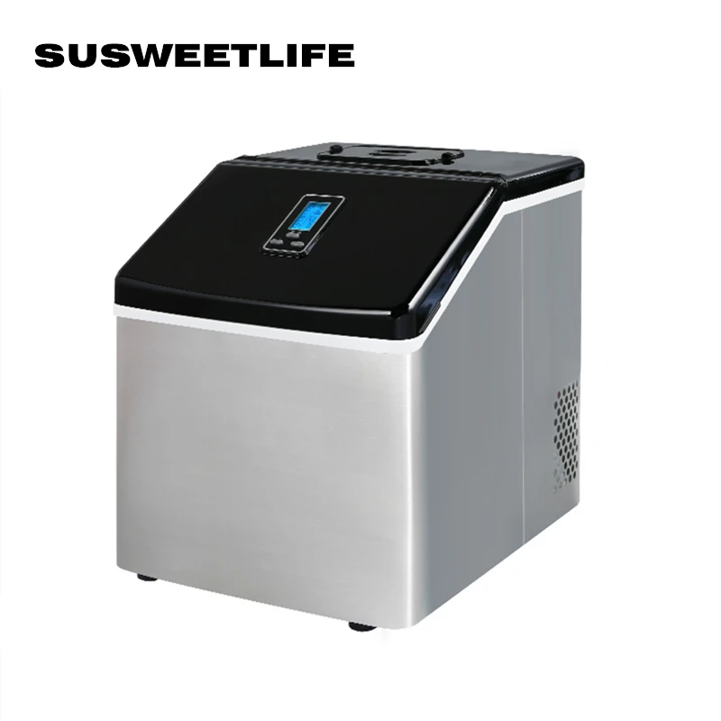 Льдогенератор 25 кг коммерческий Малый молочный чайный магазин Fangbing домашний бар