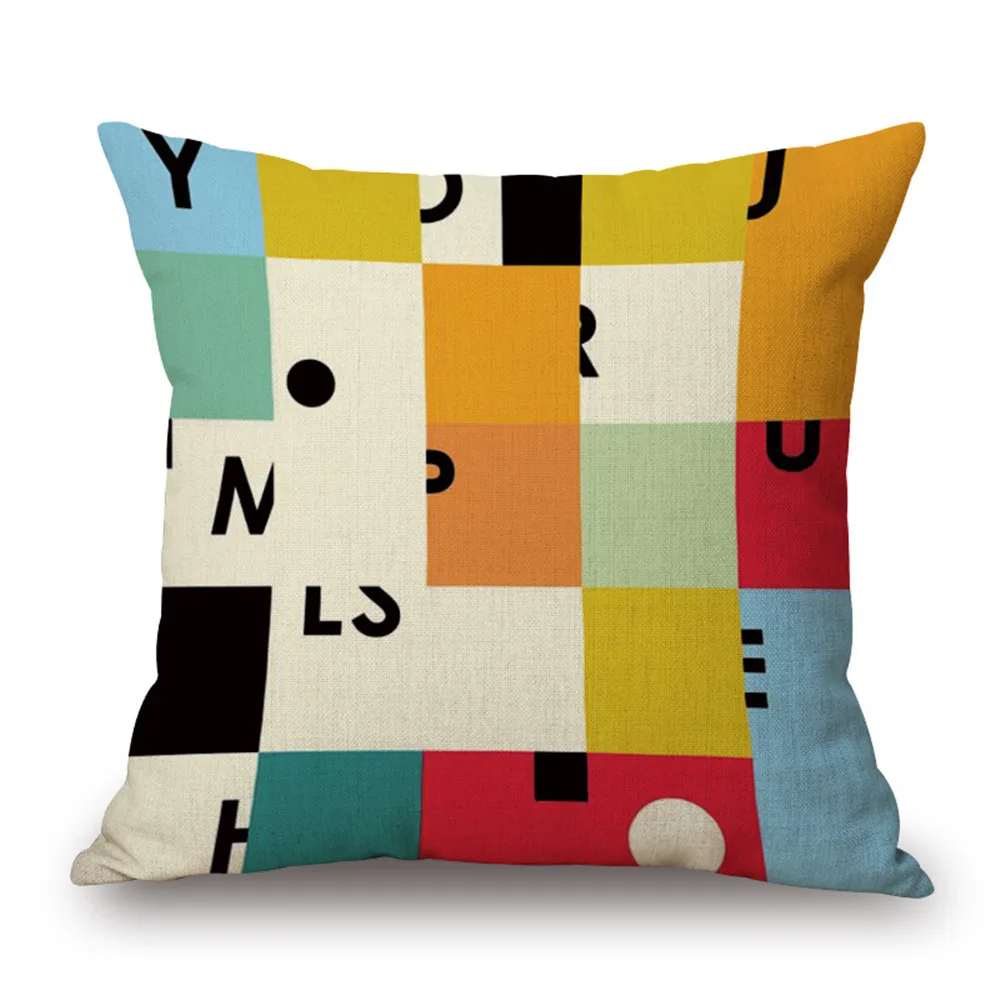 Декоративный декоративный чехол для подушки наволочка с геометрическим