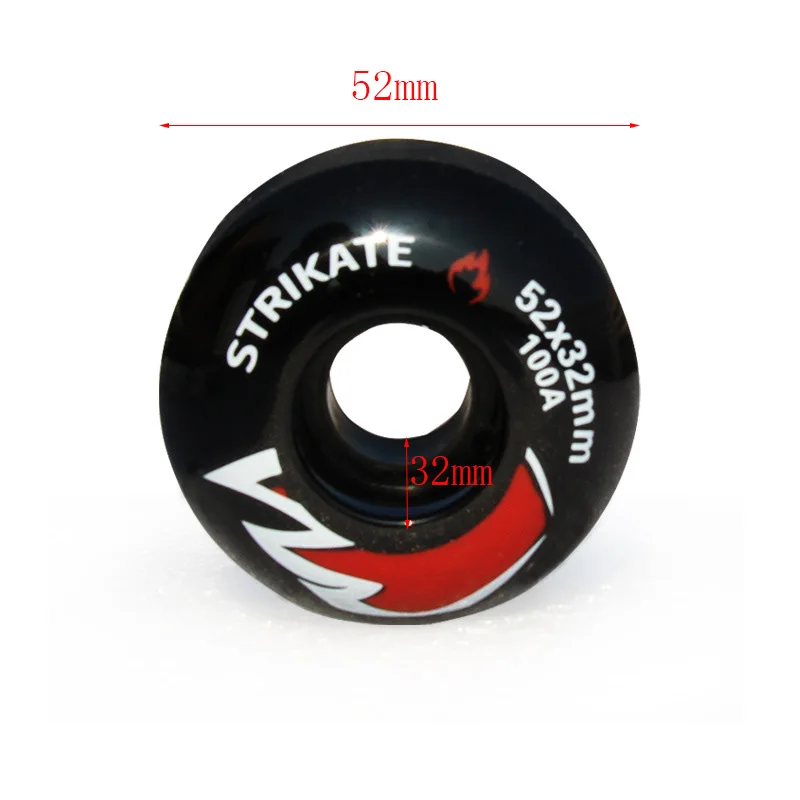 

STRIKATE 4Pcs Skateboard Wheels 52X32mm PU Wheels Double Rocker the Invert Board Wheel High Rebound 100A White