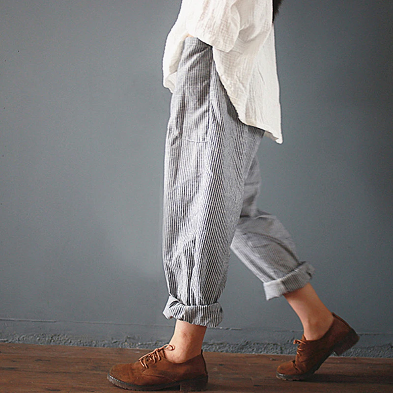 

Bigsweety Vintage Harem Pants Women Casual Loose Pockets Pant Autumn Fashion Streetwear Female Harajuku Trousers Fashion