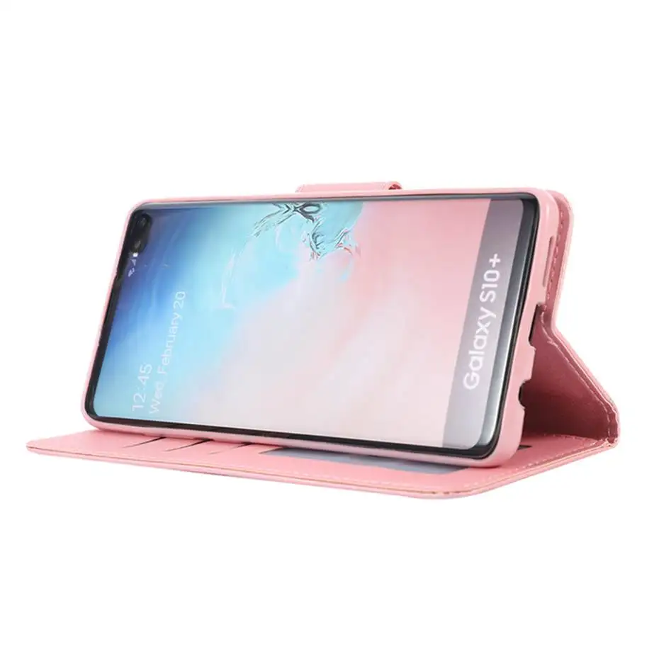 Кожаный чехол с откидной крышкой для samsung Galaxy S10 E S9 J4 J6 A7 A6 плюс A10 A20 E A30 A40 A50 A70 милый кошелек с котами чехол для телефона