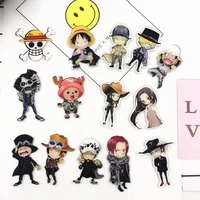 anime one piece badges cartoon icons on backpacks acrylic pin kawaii pins for clothes lapel brooch straw hat boy gift