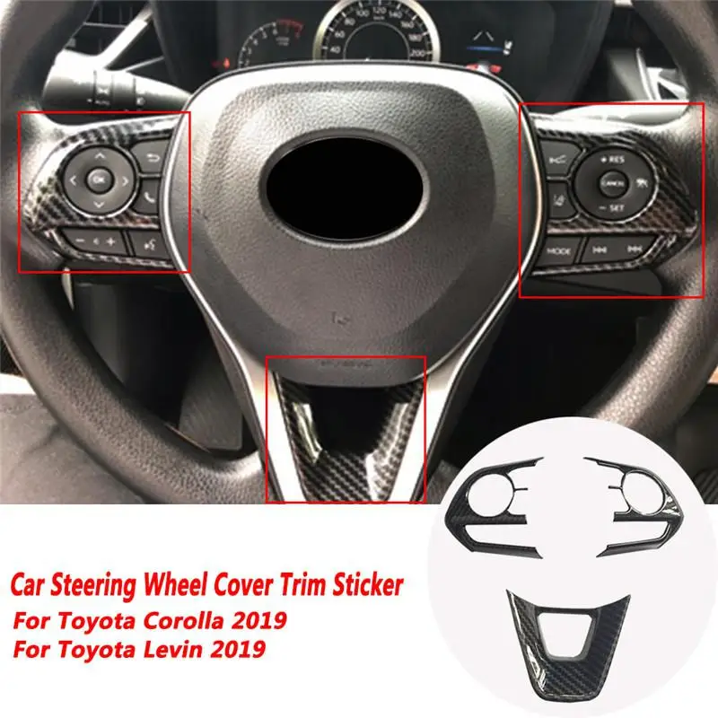 Крышка рулевого колеса автомобиля отделка интерьера Аксессуары ABS для Toyota Sedan
