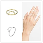 Новое поступление модные полукруглые женские кольца золотого цвета US5US6US7 глянцевые ювелирные изделия из нержавеющей стали подарки для женщин