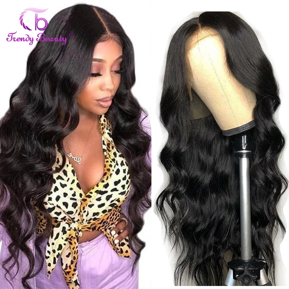 Парик HD на сетке спереди индийский волнистый парик 13x4 Для Женщин плотность 180 4x4