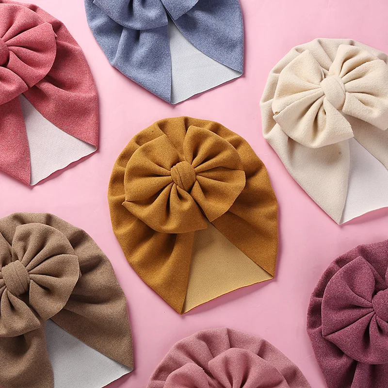 16 шт./Лот Шапка-бини с бантом из искусственного кашемира |