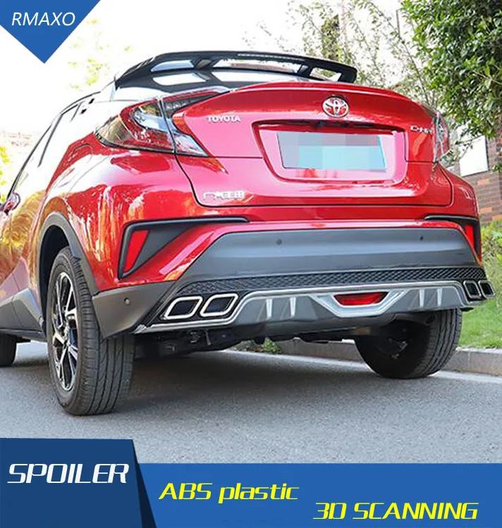 Задний спойлер для Toyota CHR 2018 2020 защитные бамперы заднего бампера ABS|Спойлеры и