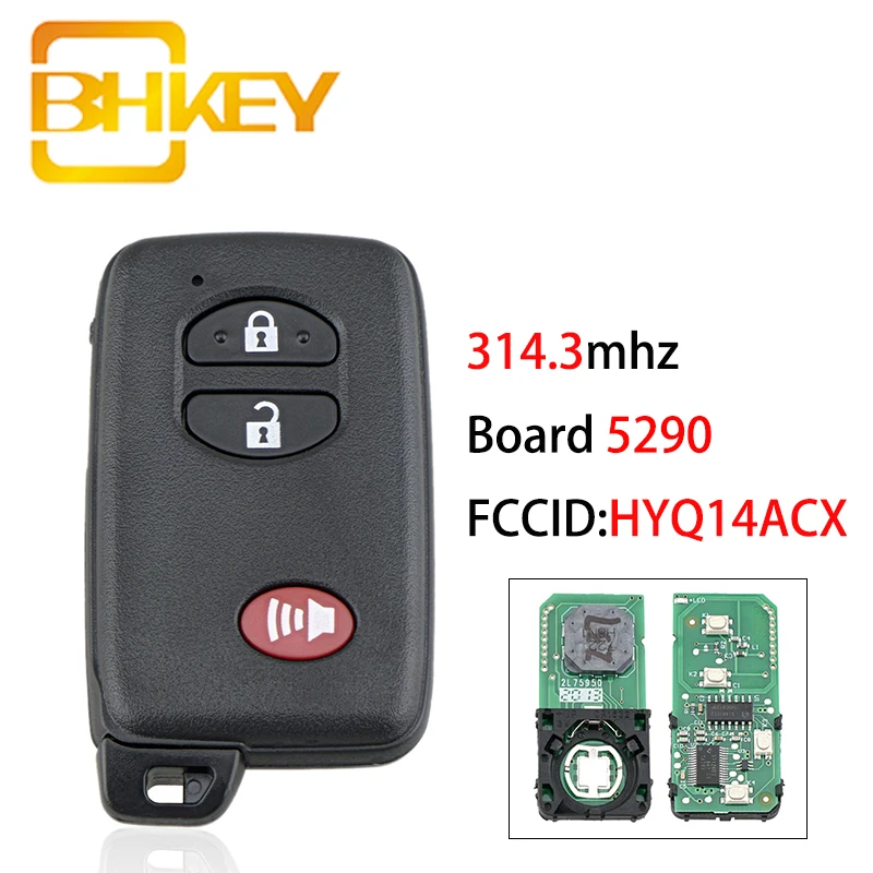 

BHKEY HYQ14ACX Smart Car Key for Toyota Venza Prius 2011 2012 2013 2014 2015 2016 Car Remote Key 314.3mhz 5290
