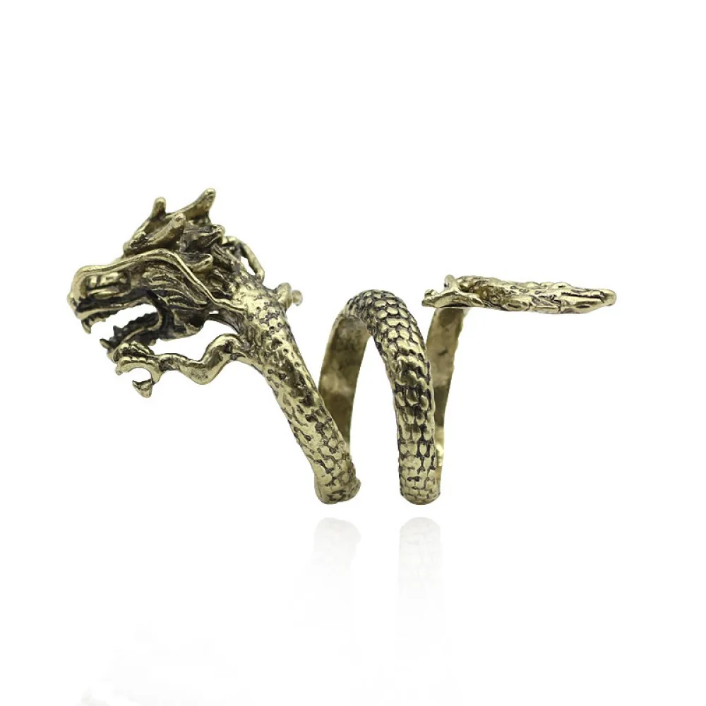 

1 Piece European New Retro Punk Exaggerated Flying Dragon Ring for Women Man Fashion Personality Stereoscopic Unisex Ring Jewelr