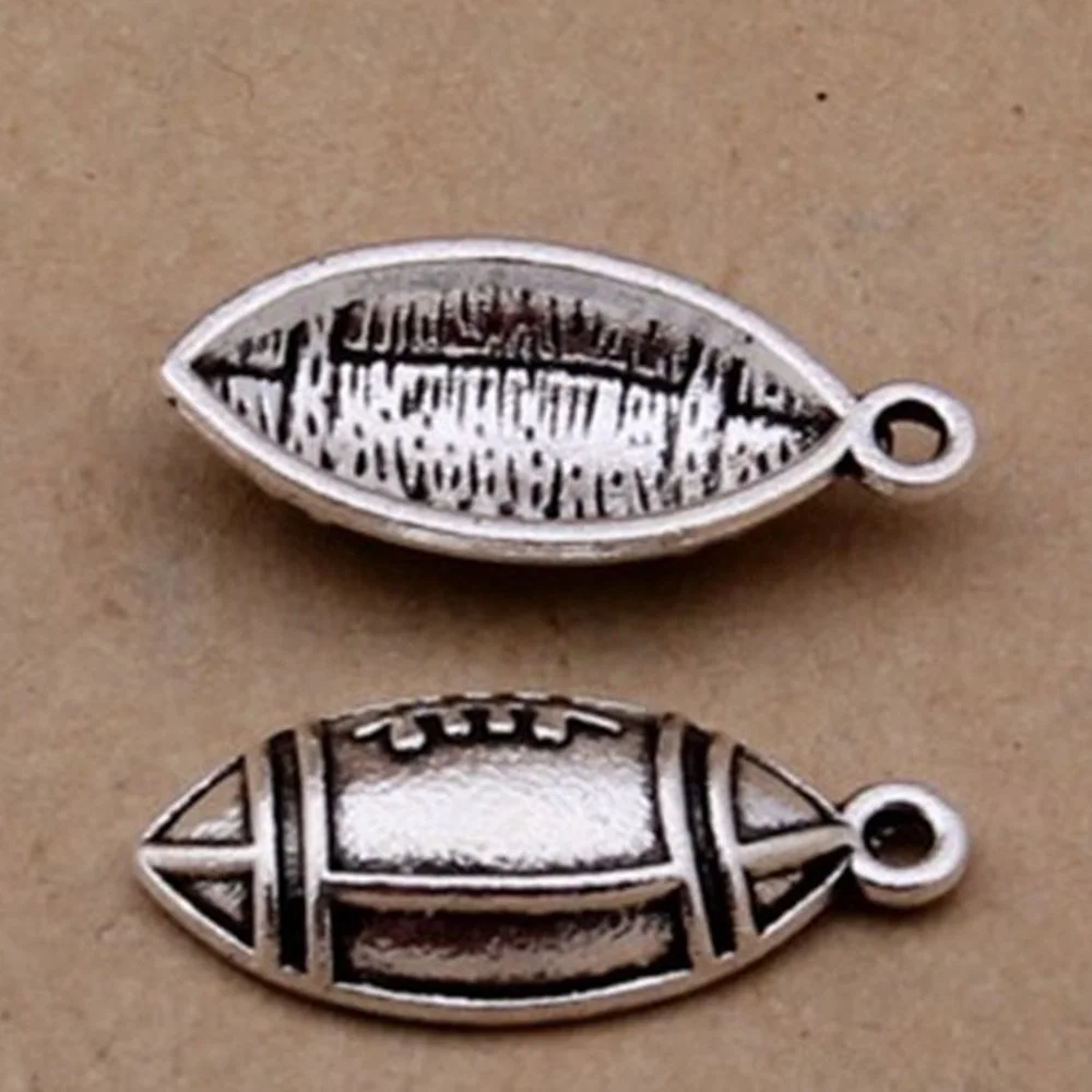 

Подвески в виде футбольного мяча, 10 мм x 23 мм, сделай сам, изготовление ювелирных изделий, кулон античного серебристого цвета, 200 шт.