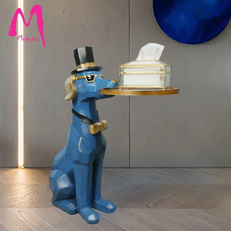 MGT нордическая ротовая тарелка Doberman коробка для салфеток полка скульптура собаки