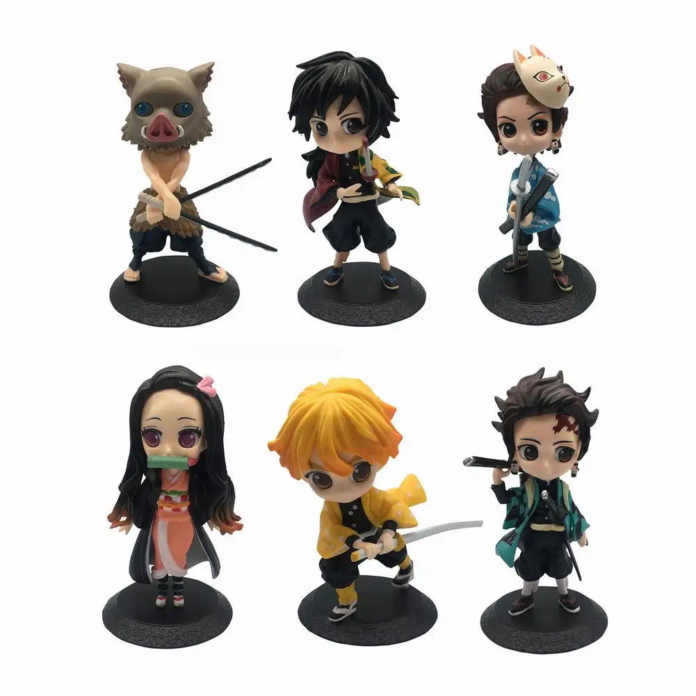 

16cm Anime Demon Slayer Figure PVC Model Tanjiro Zenitsu Nezuko Shinobu Tomioka Inosuke Action Figures Toys Car Home Decoration