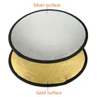 Складной отражатель 2 в 1, Круглый Золотой Серебристый светоотражатель для фотосъемки, мульти дисковые диффузоры для фотостудии, 30 см