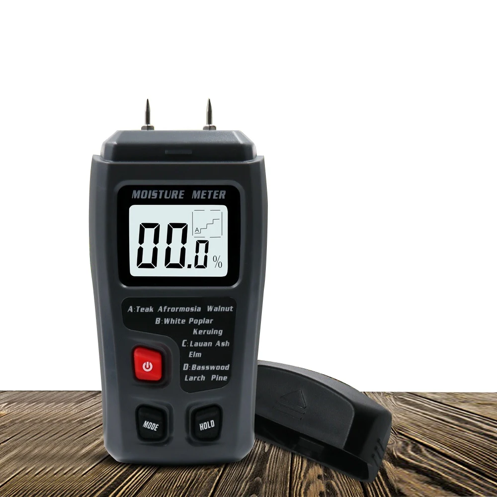 

0-99.9% Two Pins Digital Wood Moisture Meter Wood Humidity Moisture Content Tester Hygrometer Timber Damp Detector LCD Display