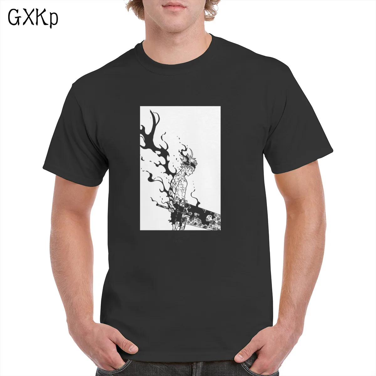 

Asta Demon Form Black Clover t shirt Cotton Harajuku Retro aesthetics Asta Demon graphic Oversized Top Female/Man
