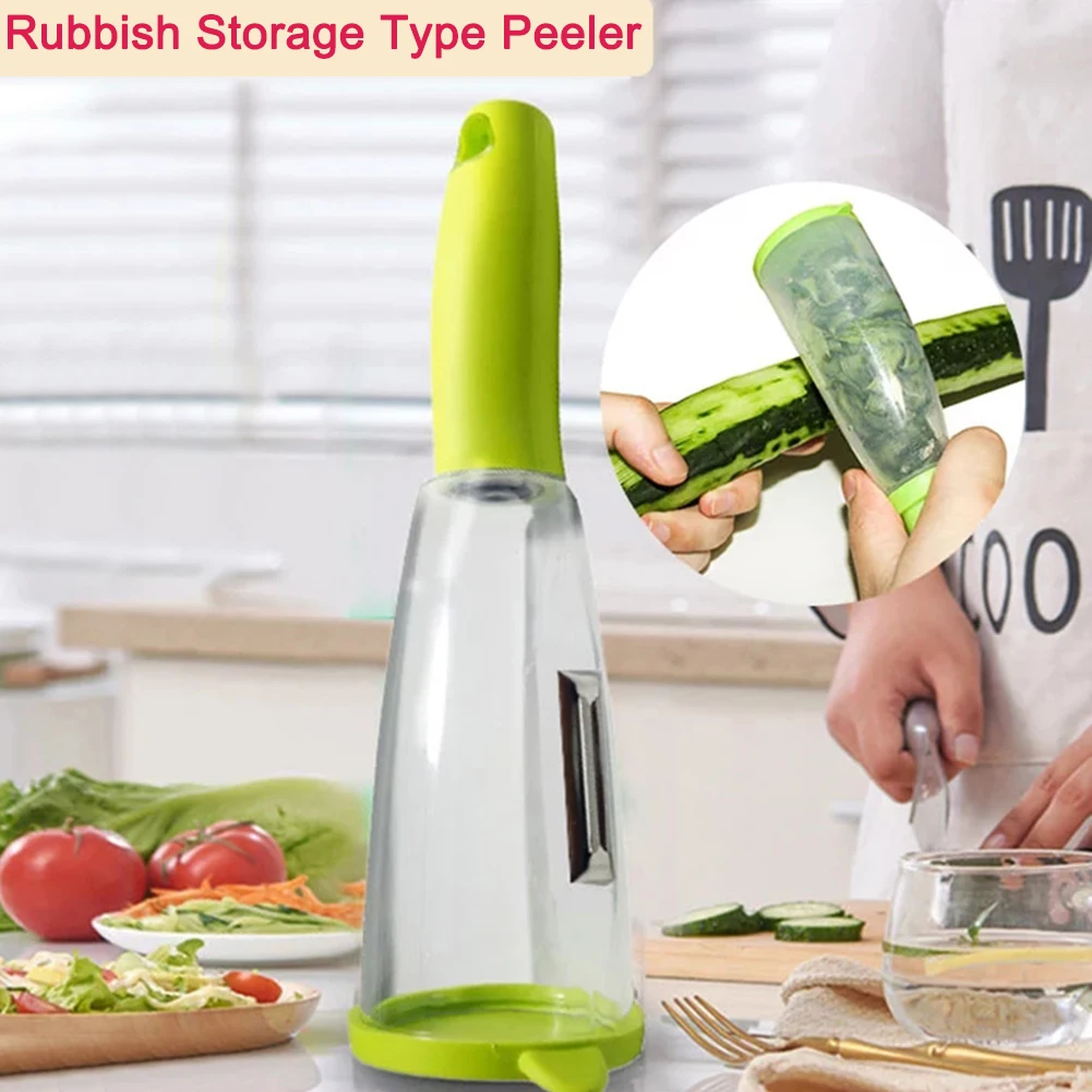 

Peeler With Rubbish Bin Stainless Steel Multi-function Vegetable Peeler Cutter Peeler Potato Carrot Grater Kitchen Tool Gadgets