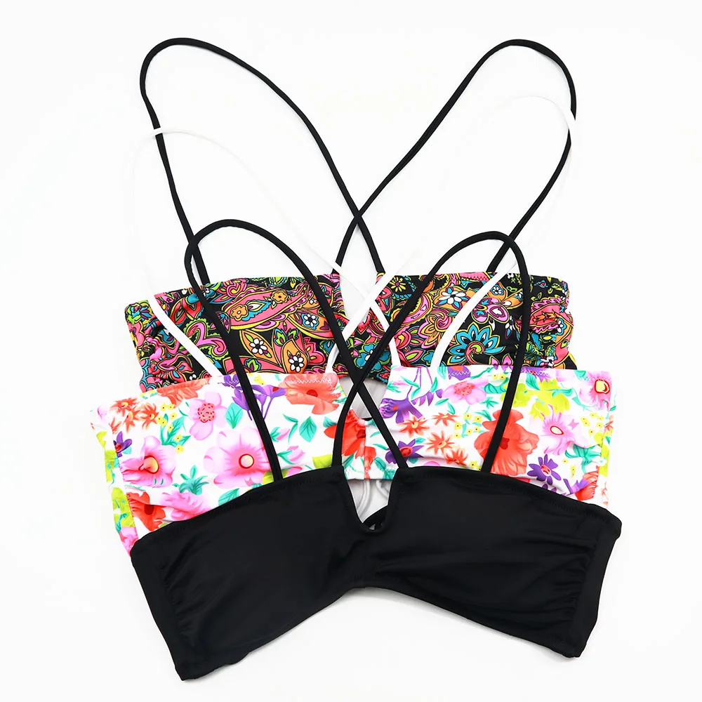 Купальник женский с принтом Топ бикини пляжная одежда купальный костюм в стиле