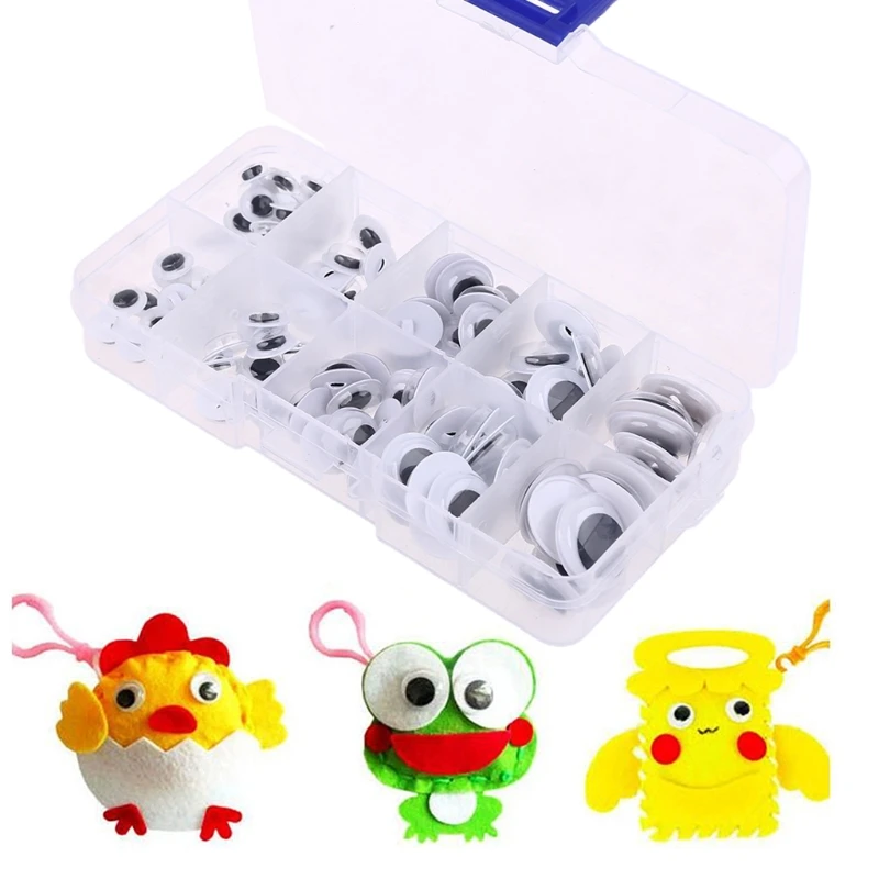 

100 Pieces Self-adhesive Doll Eyes Simulating Animals DIY Toy Art Craft Supplies 97BC