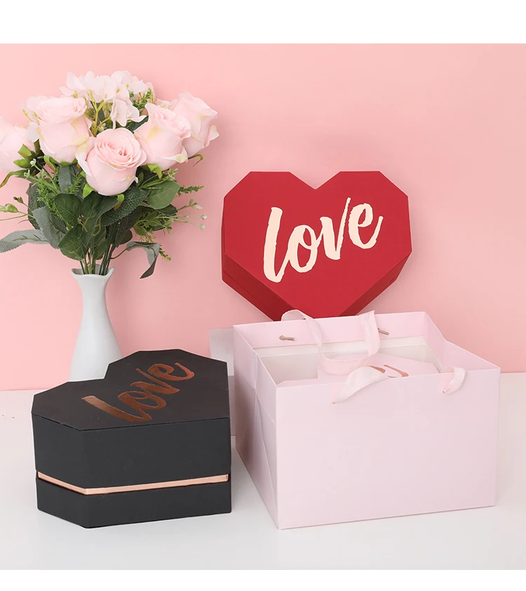 

Tangde new creative large love gift box silk centroid box fruit flower box couple advertisement surprise gift box