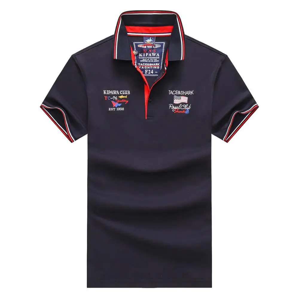 

2021 New arrival fashion men polo shirt brand men camisa masculina cotton breathable shark korean fashion clothing