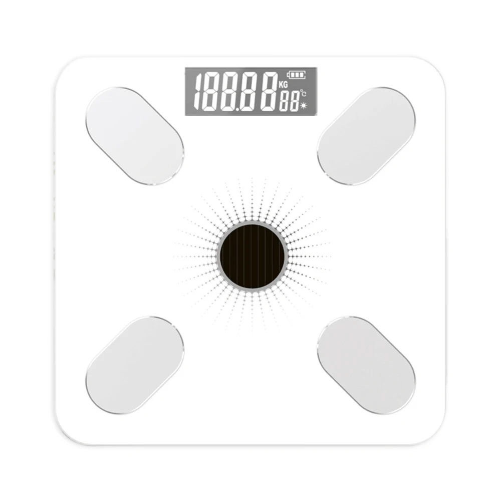 

APP BT Body Intelligent Fat Scales Solar-Power Voice Reminder Weight Scale High Precision Gift for Family Body Health Care