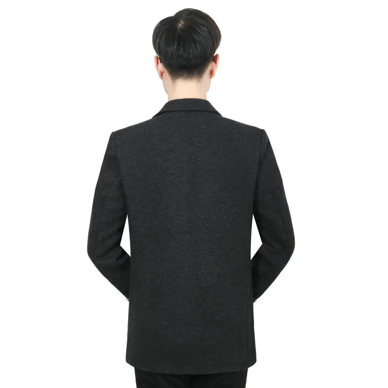Мужской твидовый Блейзер элегантный деловой Повседневный пиджак с английским