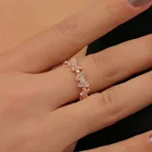 Женское кольцо с кристаллами, регулируемое кольцо в форме бабочки