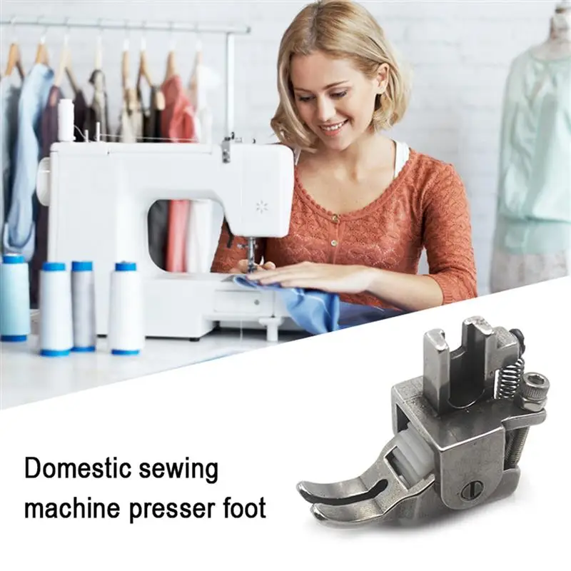 

Industrial Sewing Foot Adjustable Iron Teeth Gear Steel Roller Presser Foot Sewing Machine Parts for Thick Fabric